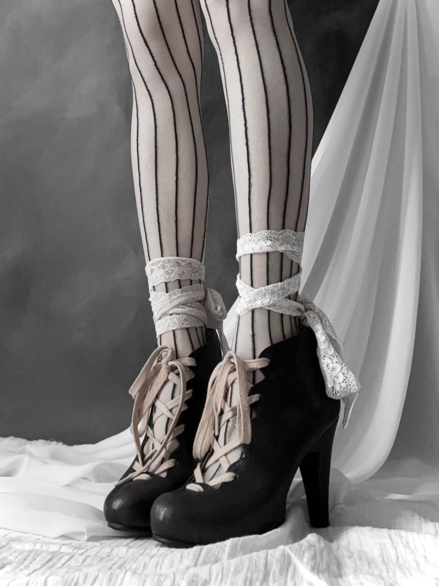 Signature Lace-up Heels - MIDNIGHT FAE