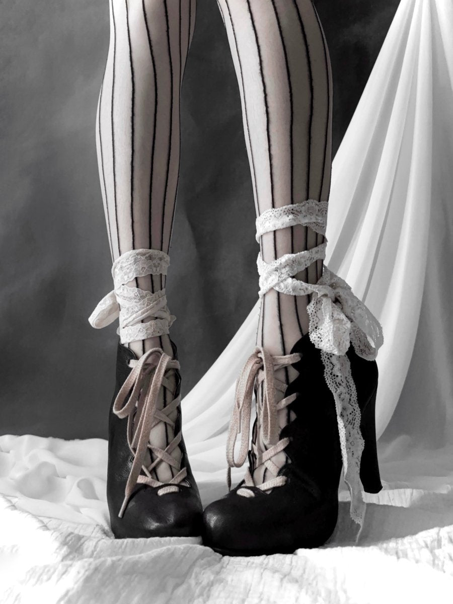 Signature Lace-up Heels - MIDNIGHT FAE