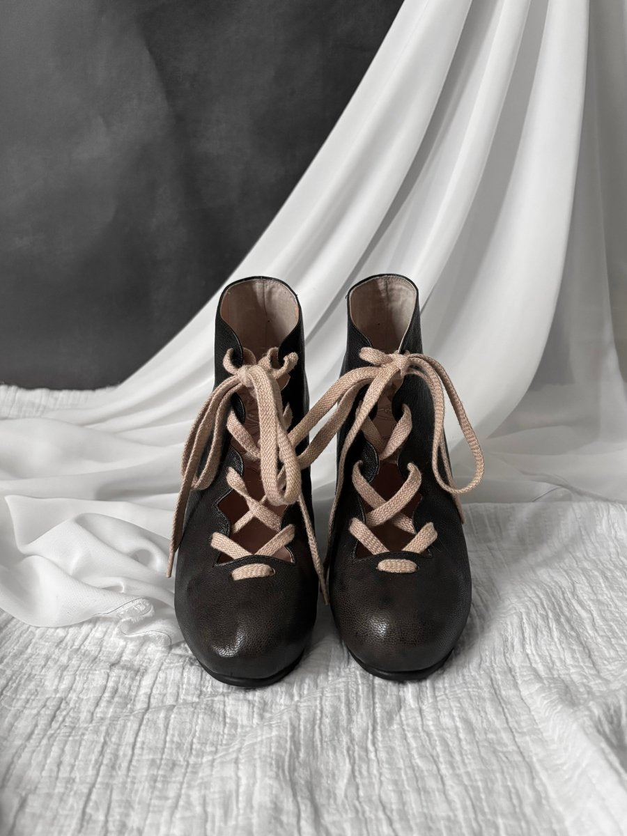 Signature Lace-up Heels - MIDNIGHT FAE