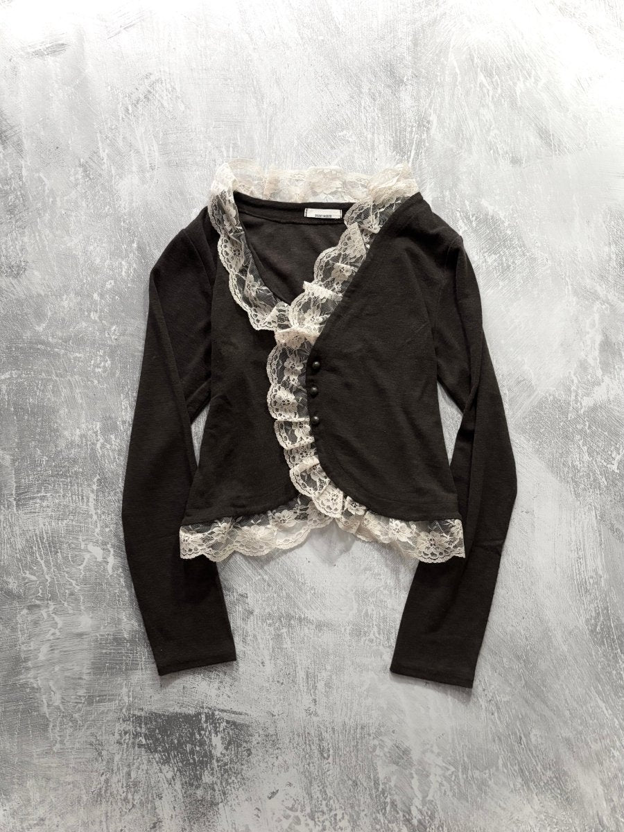 Silent Brown Cardigan - MIDNIGHT FAE