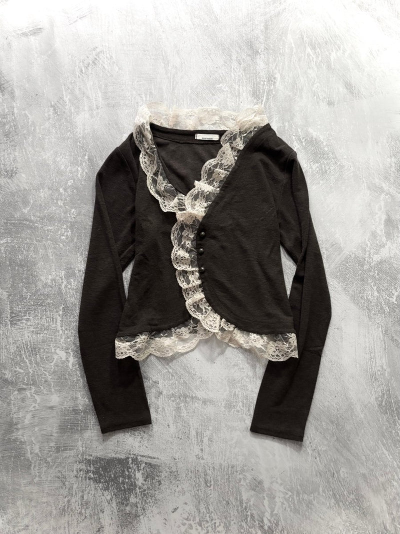 Silent Brown Cardigan - MIDNIGHT FAE