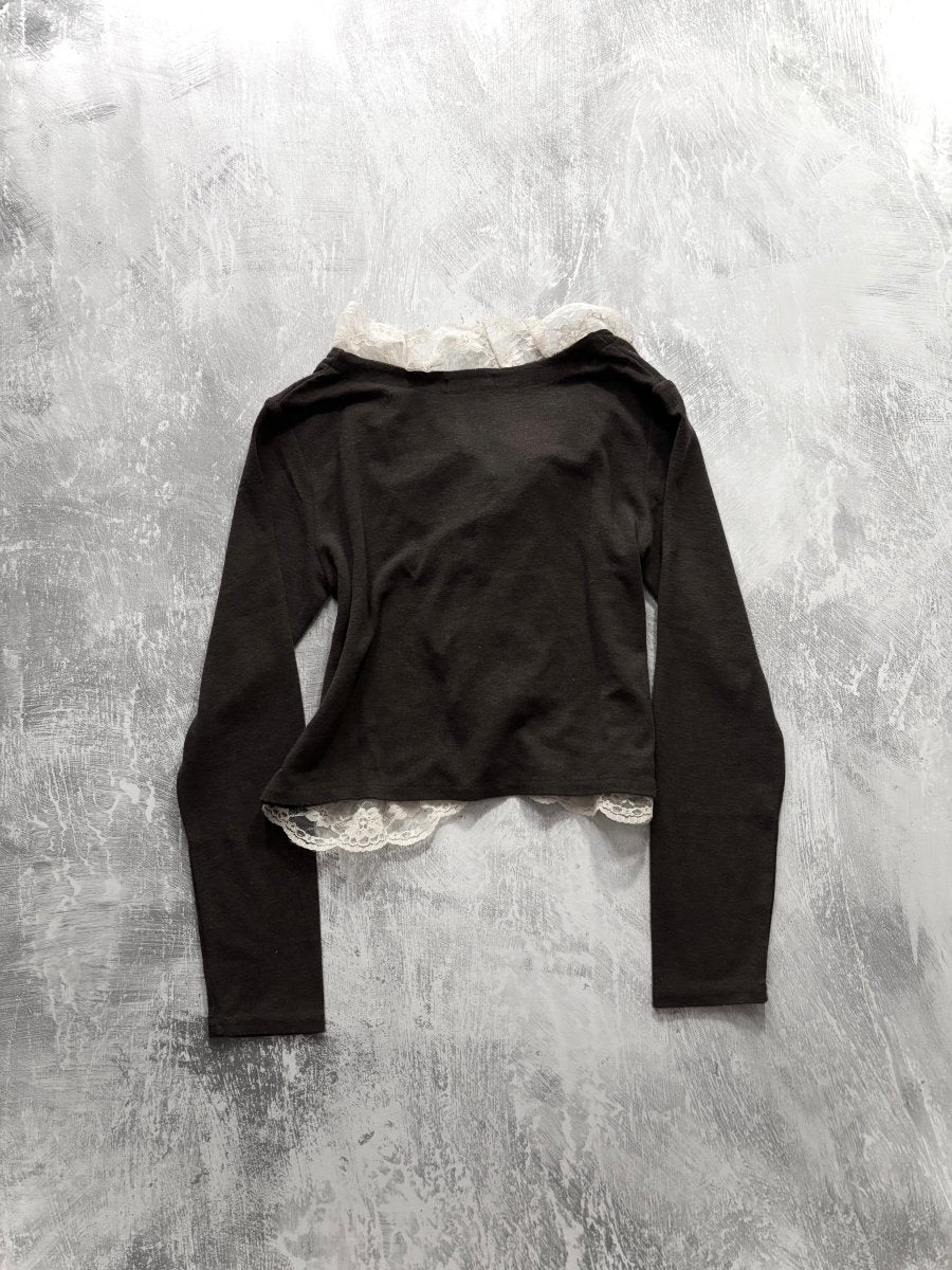 Silent Brown Cardigan - MIDNIGHT FAE