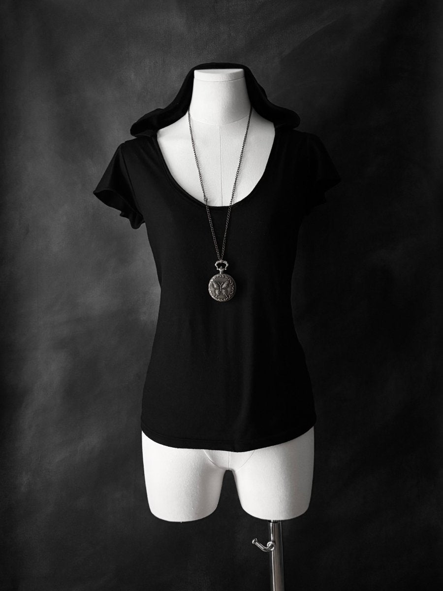 Silent Hooded Shirt - MIDNIGHT FAE