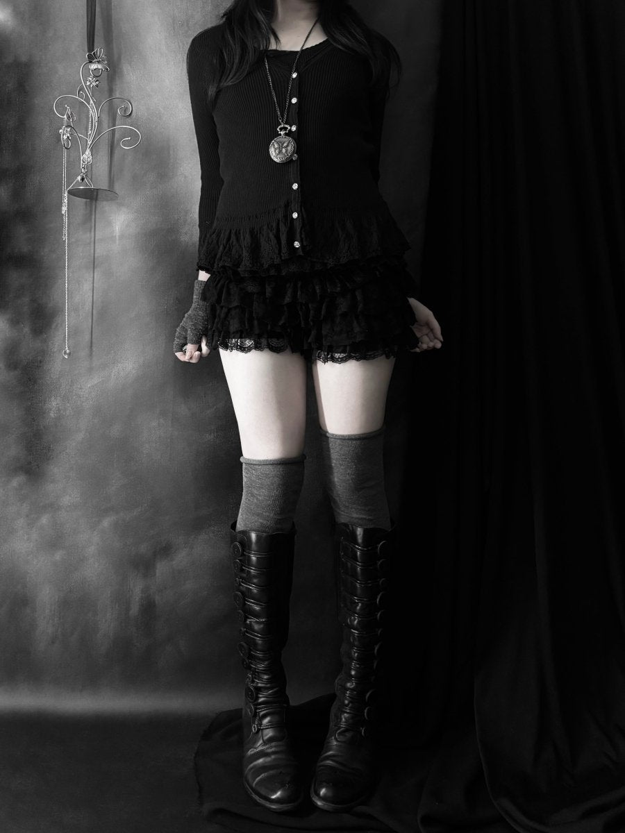 Silk Cardigan Set - MIDNIGHT FAE