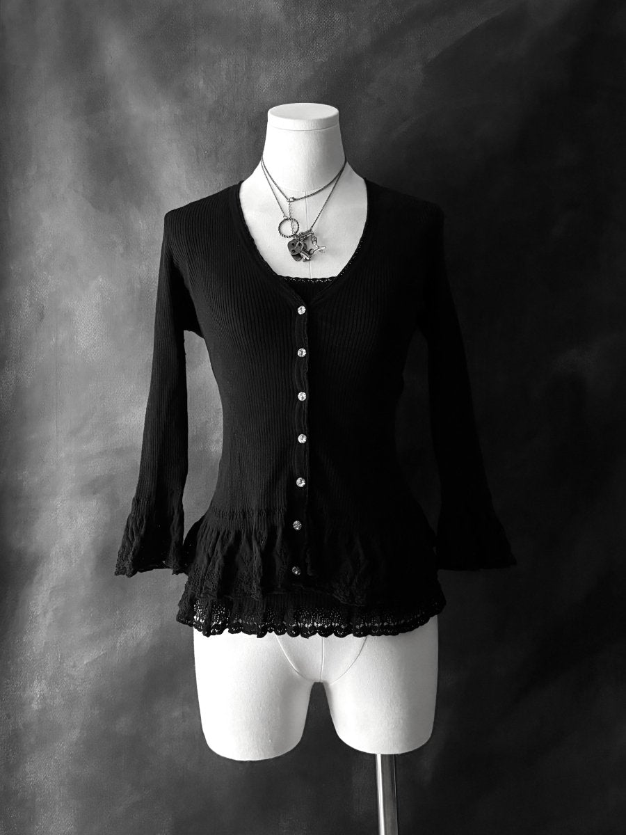 Silk Cardigan Set - MIDNIGHT FAE