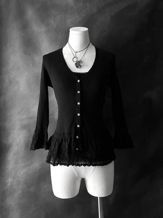 Silk Cardigan Set - MIDNIGHT FAE