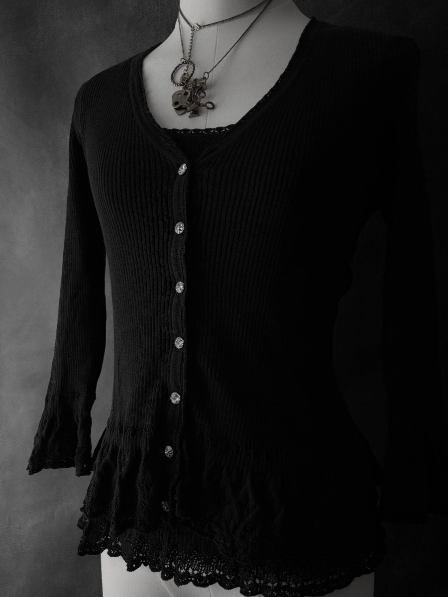 Silk Cardigan Set - MIDNIGHT FAE