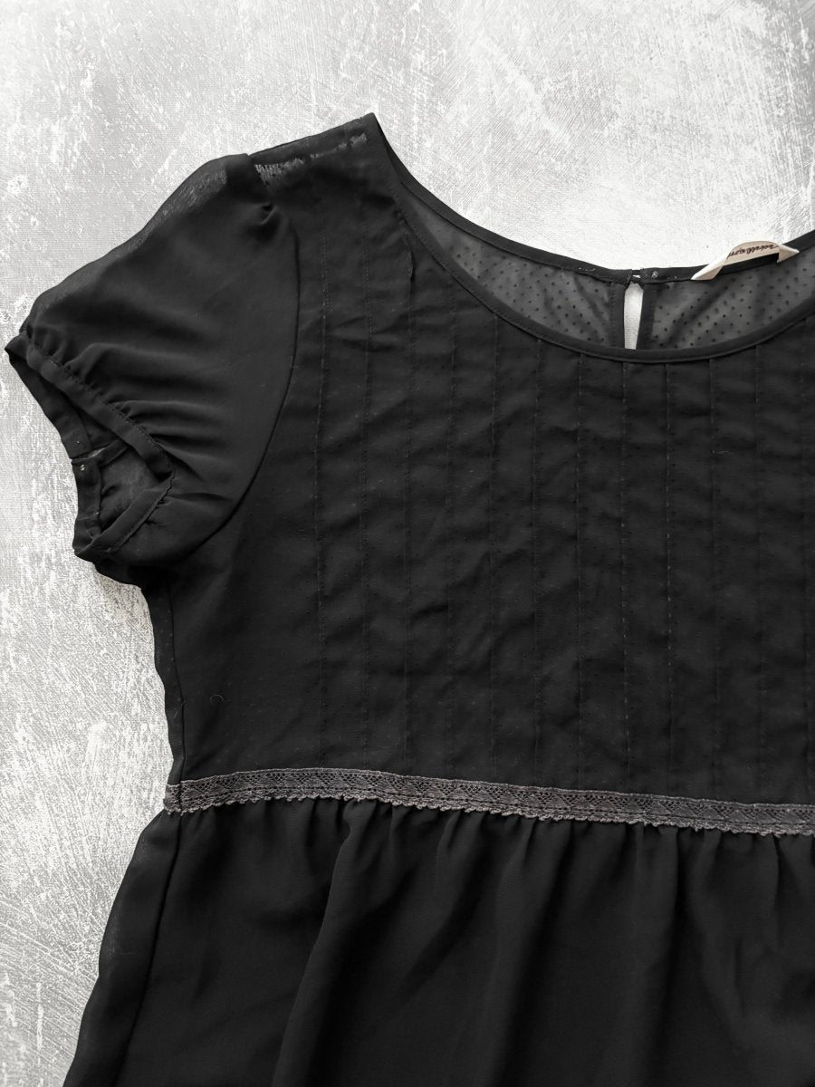 Simplicité Pleated Blouse - MIDNIGHT FAE