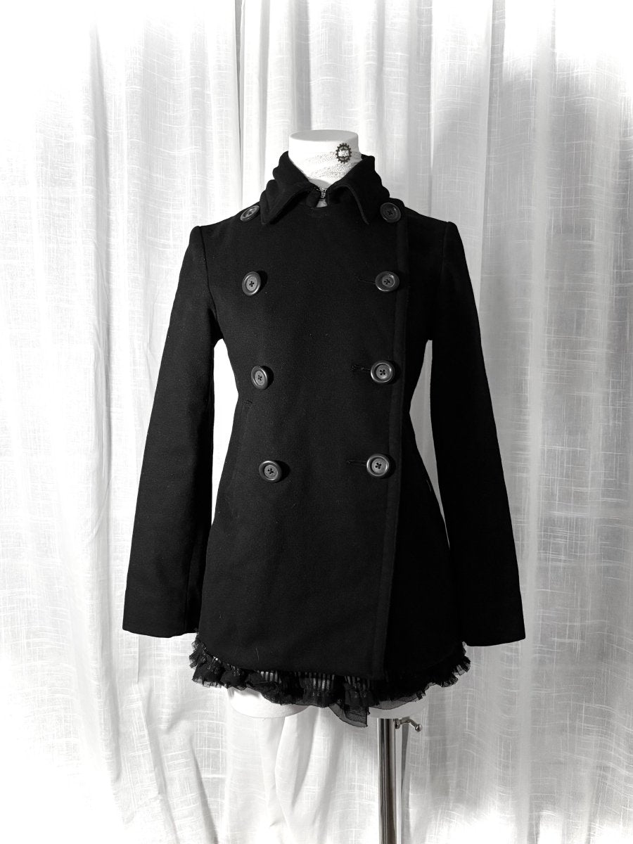Sindee Tailored Peacoat - MIDNIGHT FAE