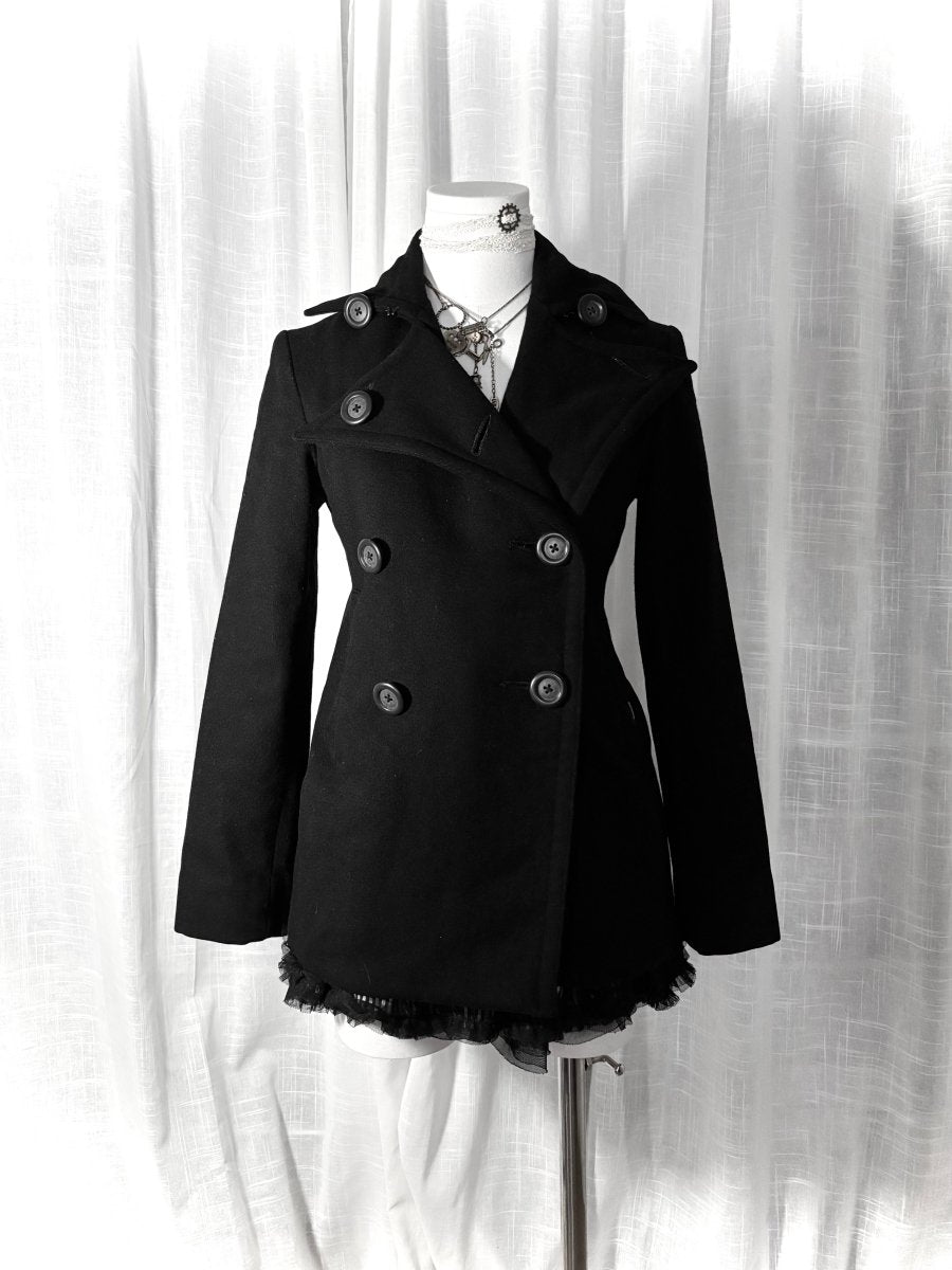 Sindee Tailored Peacoat - MIDNIGHT FAE