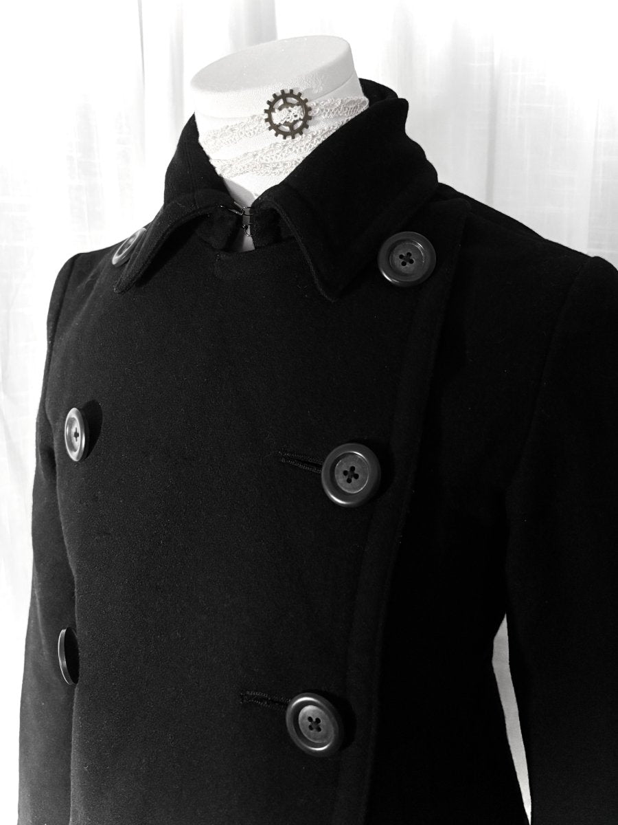 Sindee Tailored Peacoat - MIDNIGHT FAE