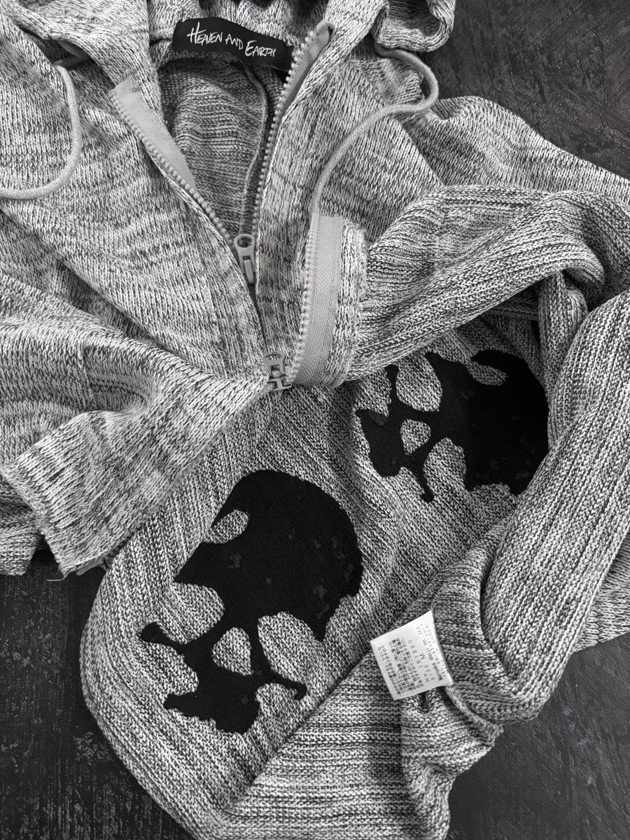 Skull Knit Poncho - MIDNIGHT FAE