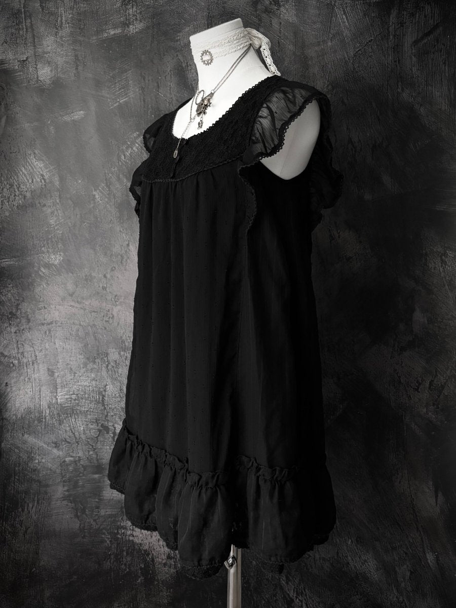 Smoke Babydoll Dress - MIDNIGHT FAE