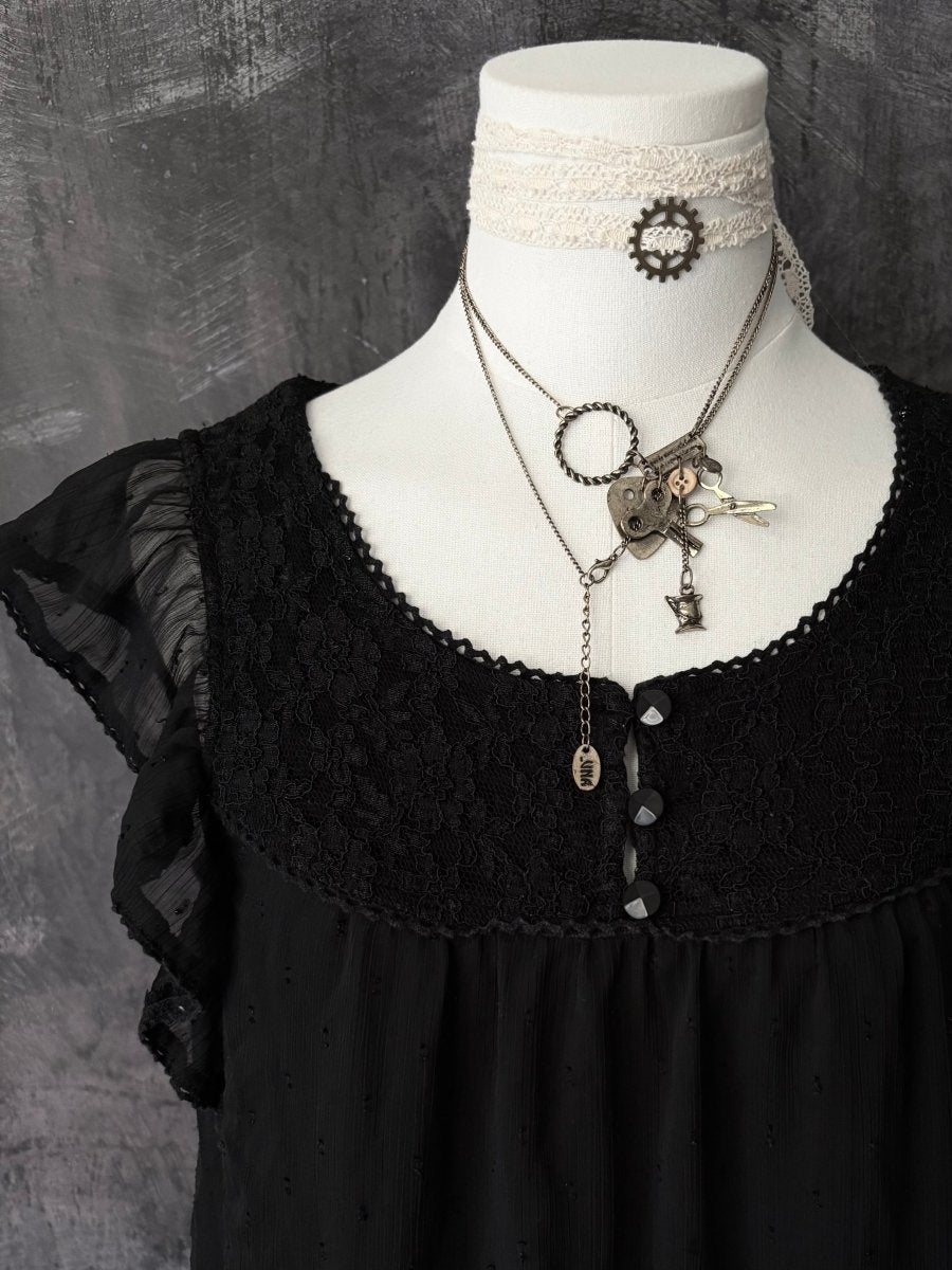 Smoke Babydoll Dress - MIDNIGHT FAE
