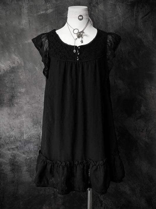 Smoke Babydoll Dress - MIDNIGHT FAE