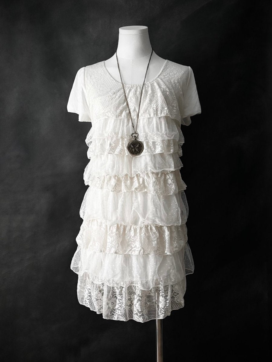 Snowfall Ruffle Dress (BNWT) - MIDNIGHT FAE