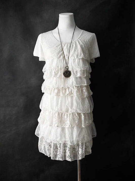 Snowfall Ruffle Dress (BNWT) - MIDNIGHT FAE