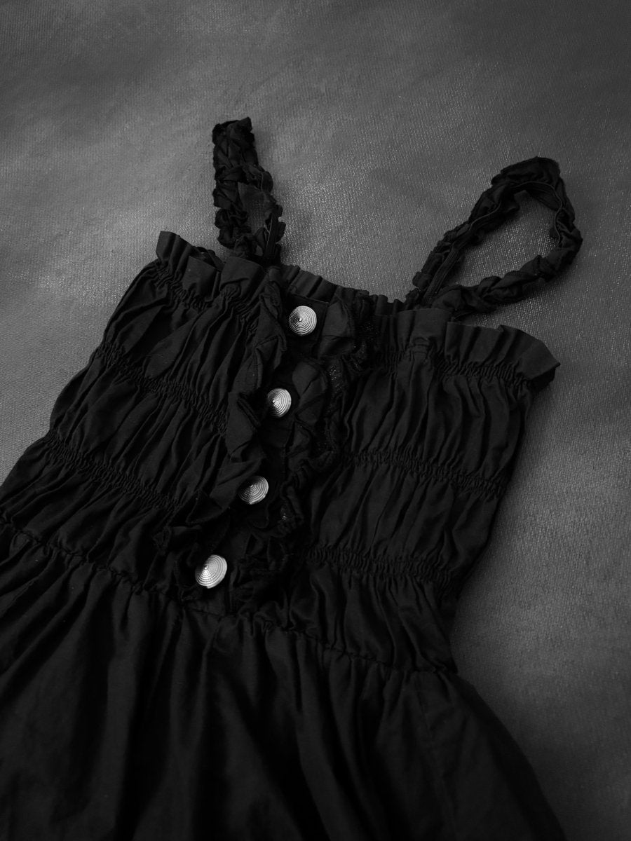 Solitude Babydoll Dress - MIDNIGHT FAE