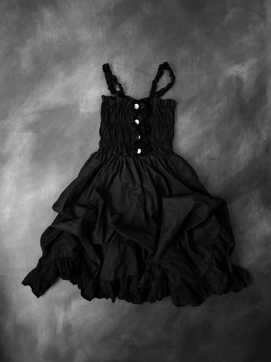 Solitude Babydoll Dress - MIDNIGHT FAE
