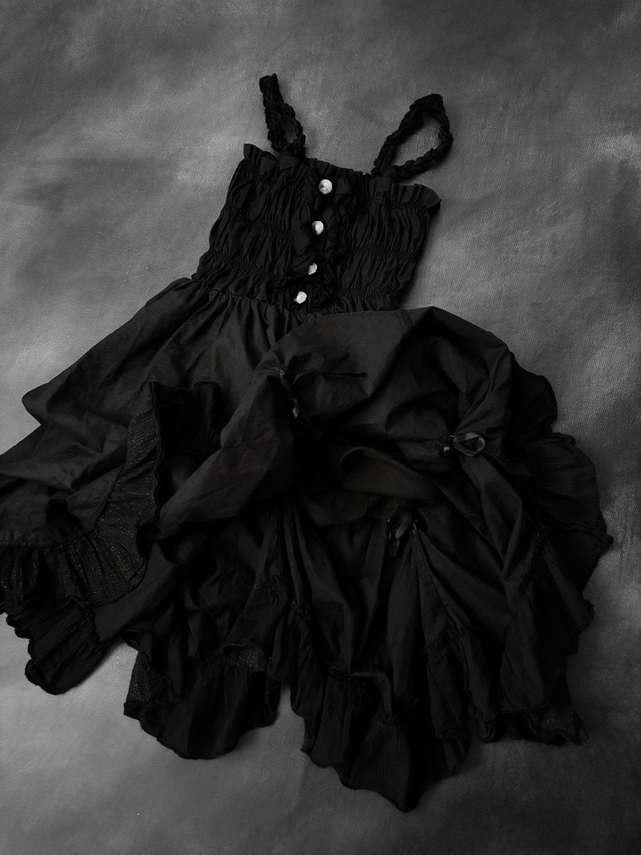Solitude Babydoll Dress - MIDNIGHT FAE