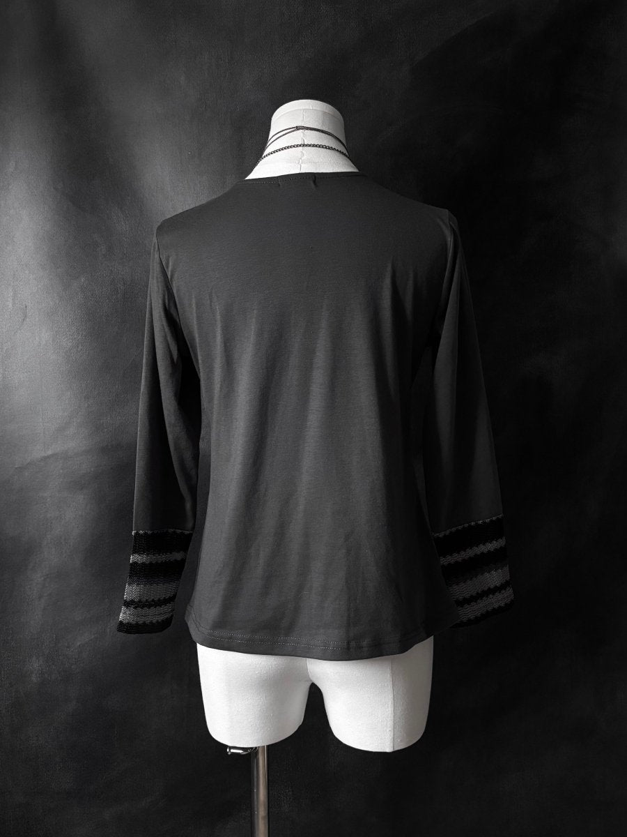 Somnolent Grey Top - MIDNIGHT FAE