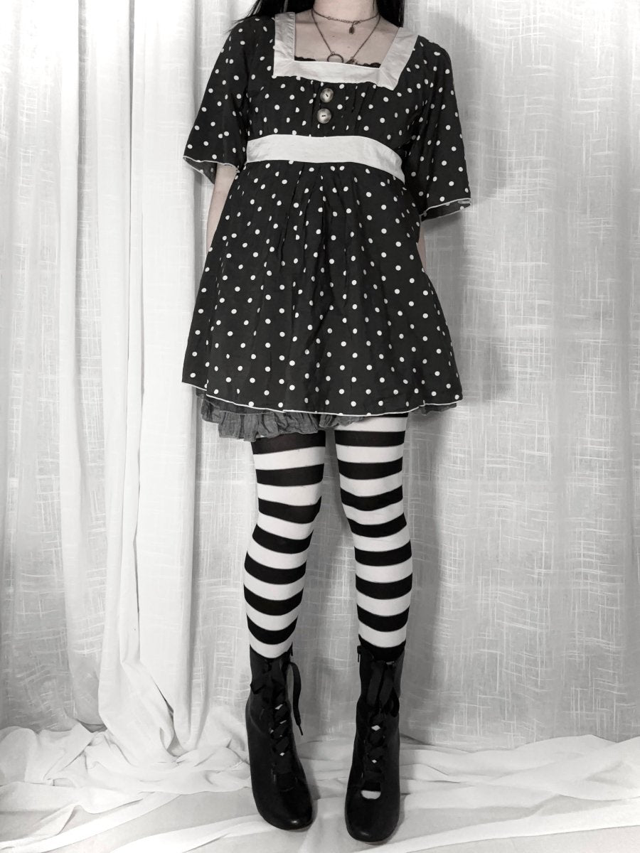 Sonata Polkadot Blouse - MIDNIGHT FAE