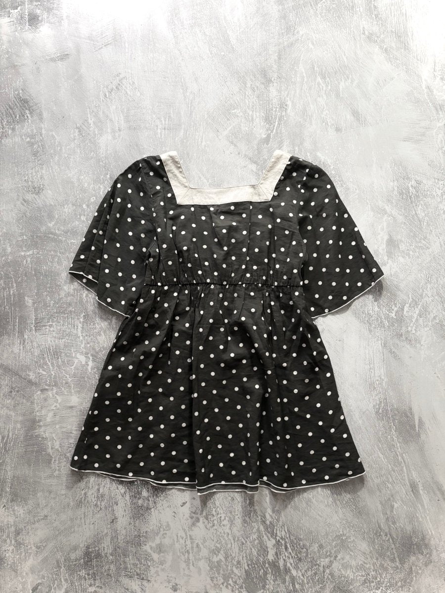 Sonata Polkadot Blouse - MIDNIGHT FAE