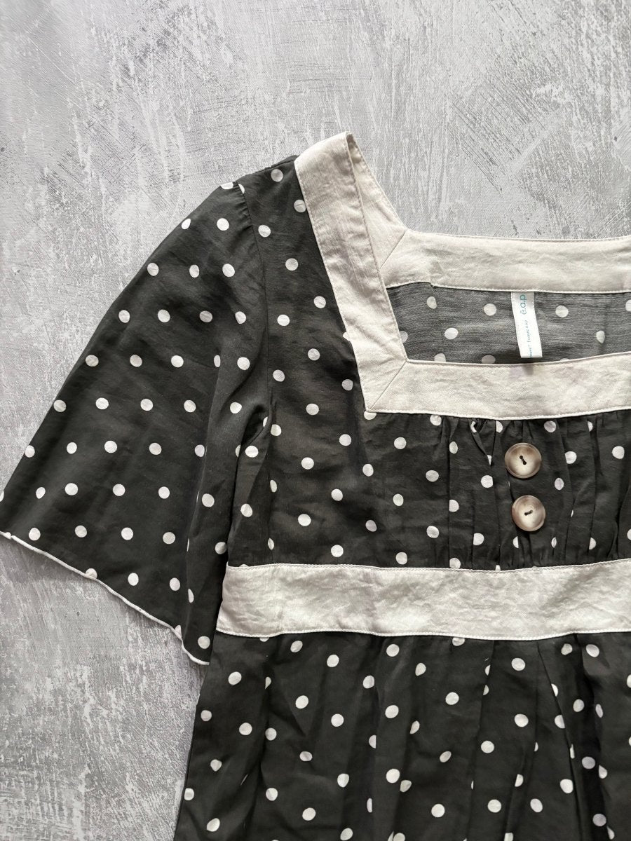 Sonata Polkadot Blouse - MIDNIGHT FAE