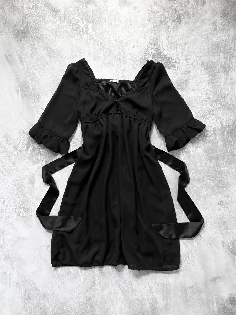 Soot Babydoll Dress - MIDNIGHT FAE