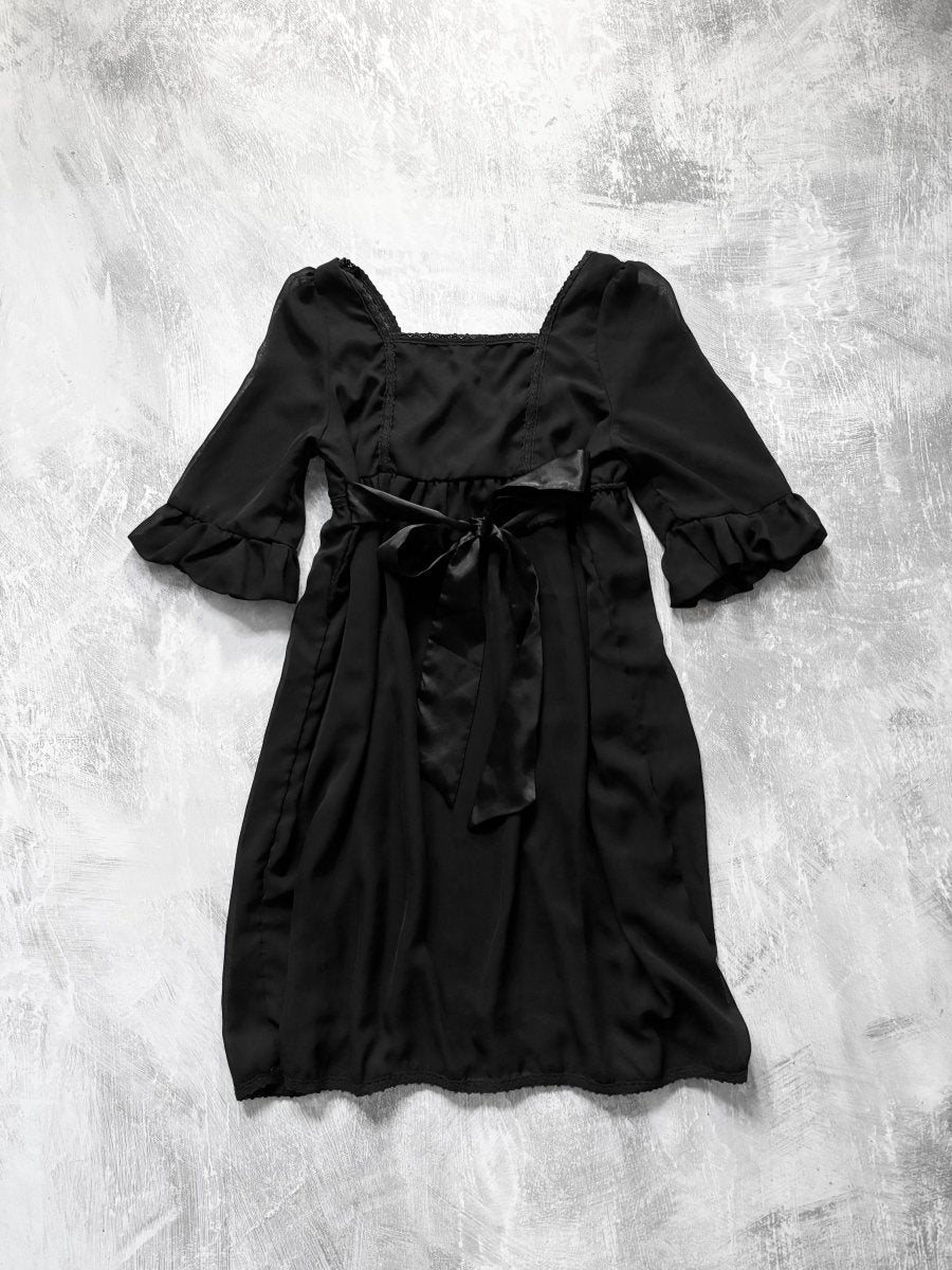 Soot Babydoll Dress - MIDNIGHT FAE