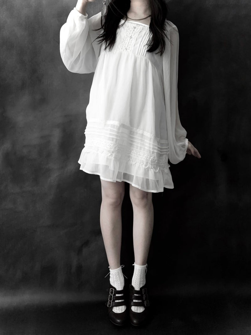 Sorrow Babydoll Dress - MIDNIGHT FAE