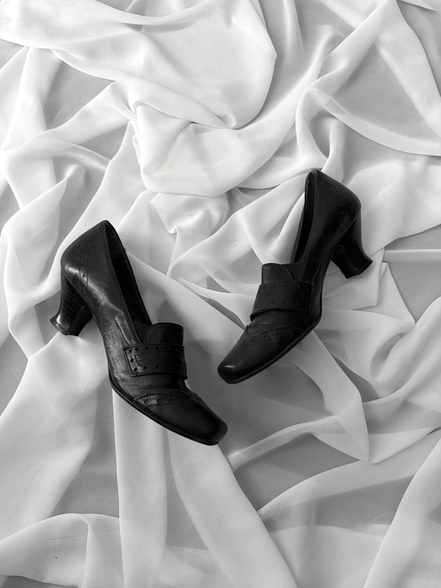 Sorrow Button Mules - MIDNIGHT FAE