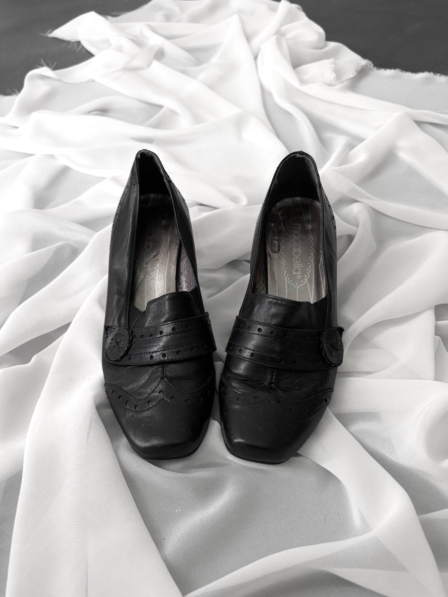Sorrow Button Mules - MIDNIGHT FAE