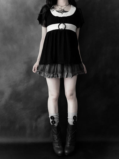 Spider Babydoll Top - MIDNIGHT FAE