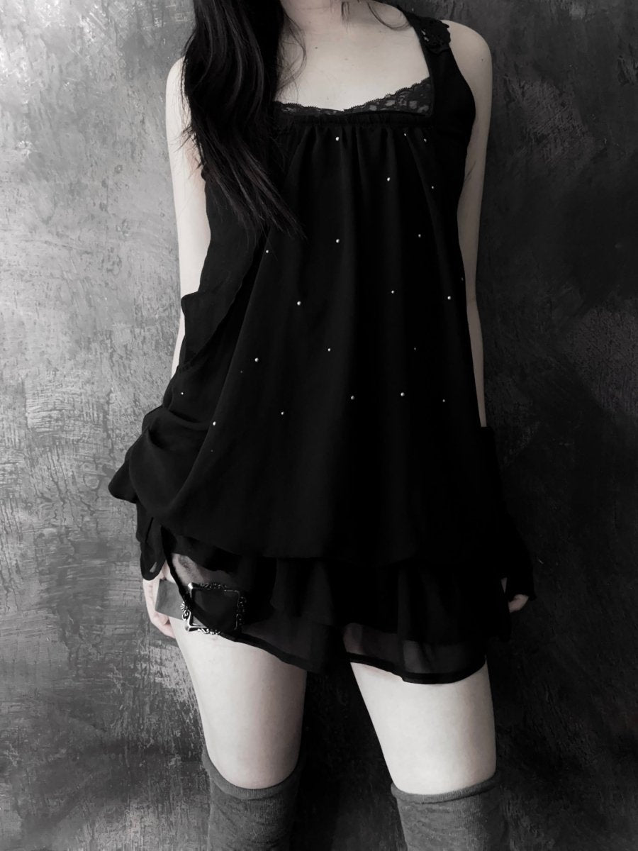 Spider Draped Vest - MIDNIGHT FAE