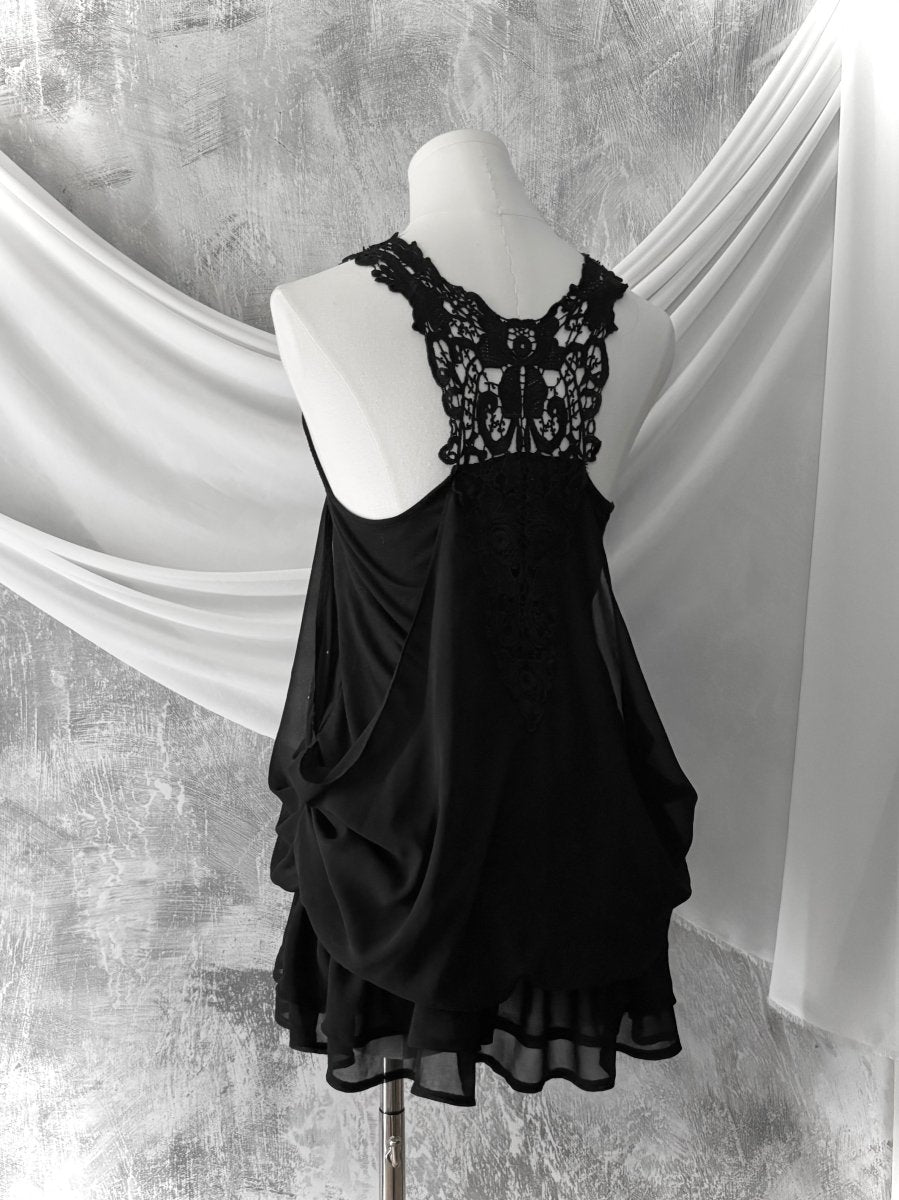 Spider Draped Vest - MIDNIGHT FAE