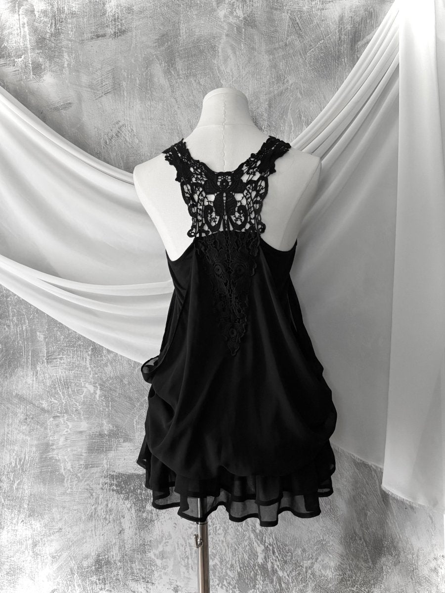 Spider Draped Vest - MIDNIGHT FAE