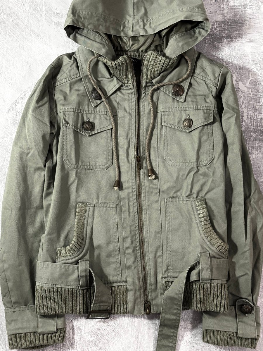 Spiga Military Zip Up Jacket - MIDNIGHT FAE