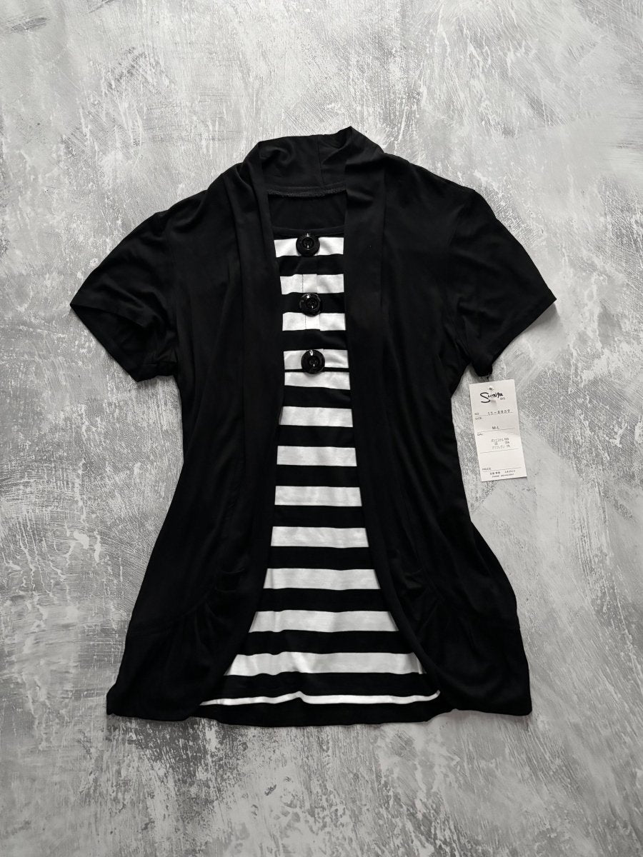 Spindle Layered Blouse (BNWT) - MIDNIGHT FAE