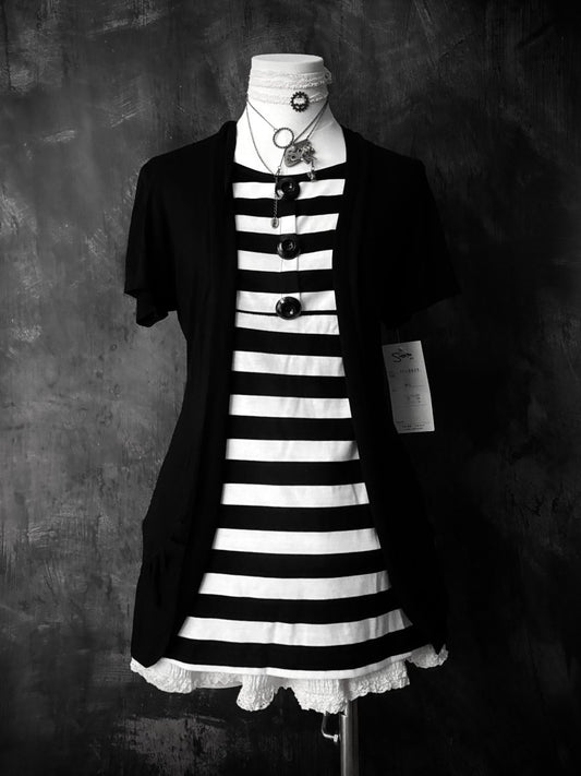 Spindle Layered Blouse (BNWT) - MIDNIGHT FAE