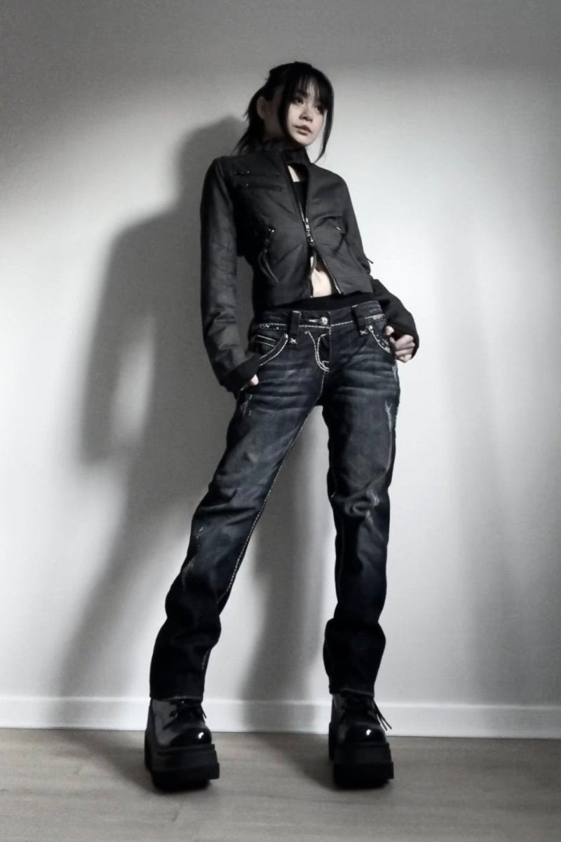 Spiral Rider Jacket - MIDNIGHT FAE