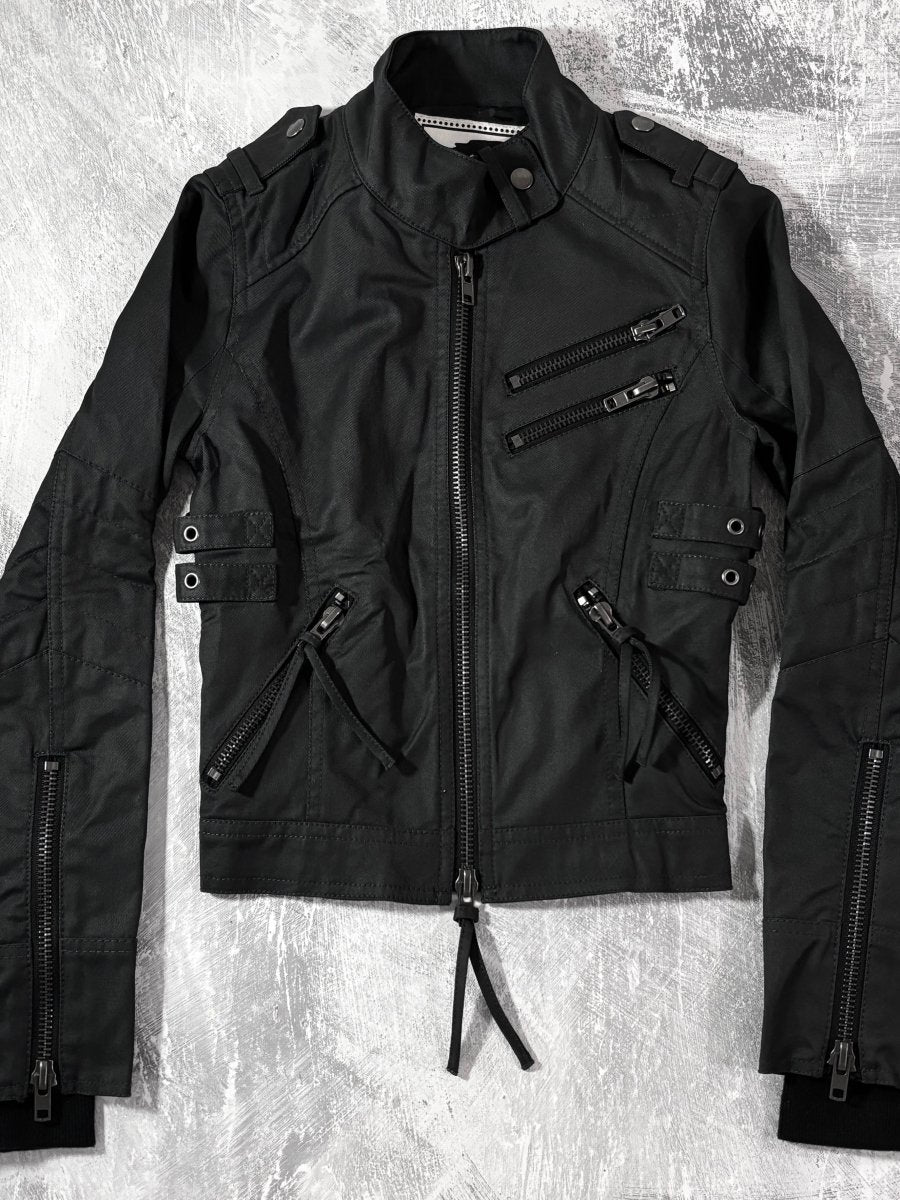 Spiral Rider Waxed Jacket - MIDNIGHT FAE