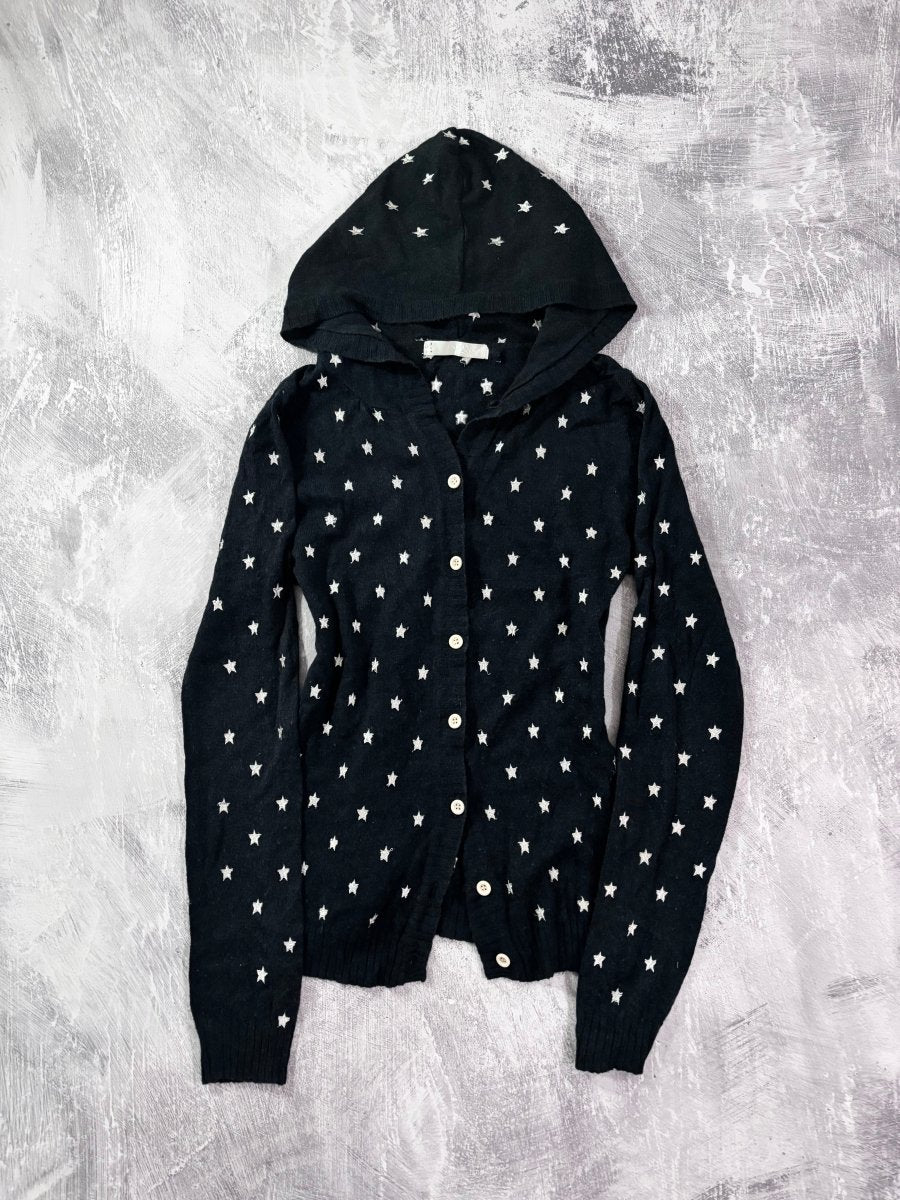 Stars Hooded Cardigan - MIDNIGHT FAE