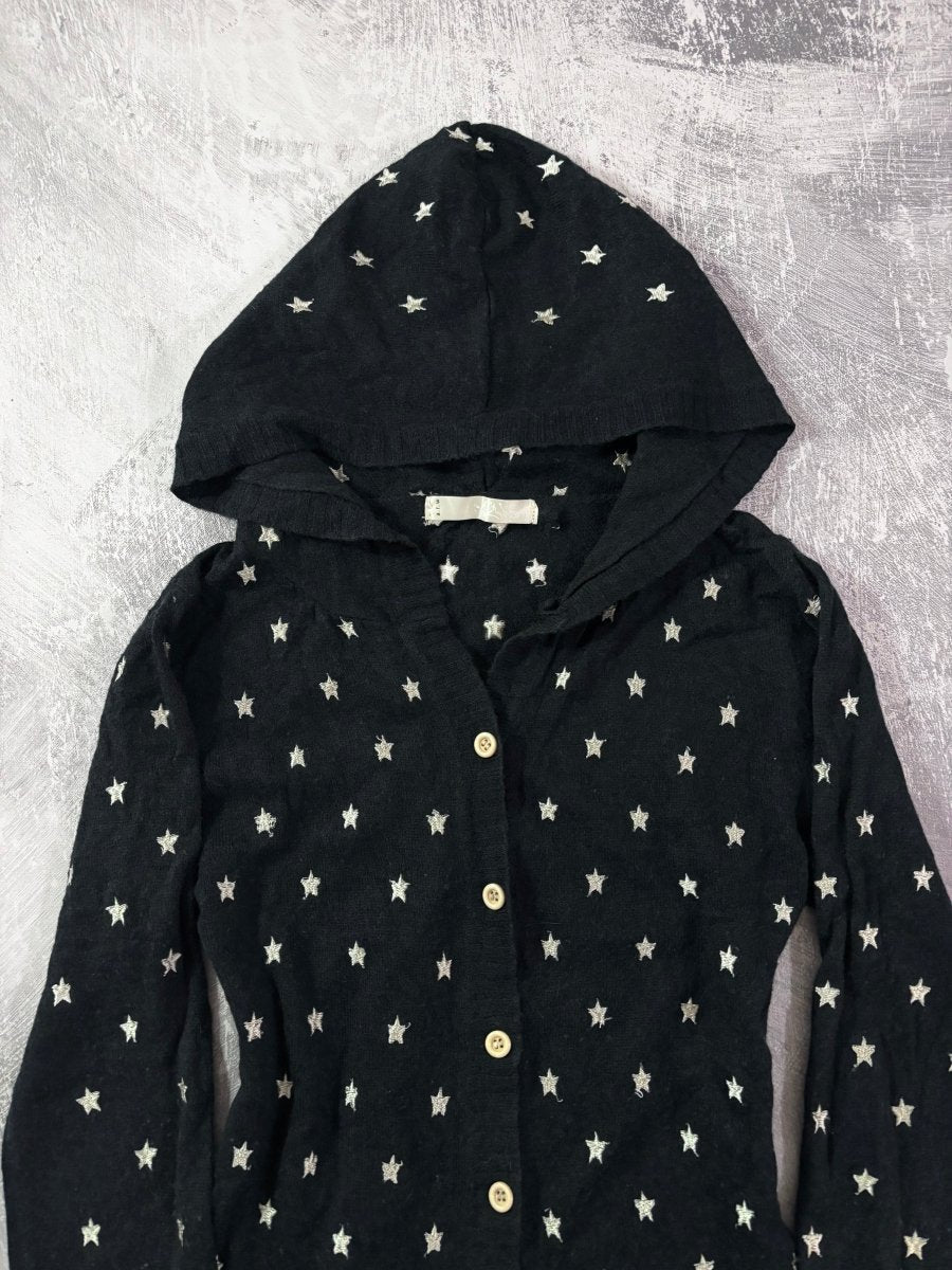 Stars Hooded Cardigan - MIDNIGHT FAE