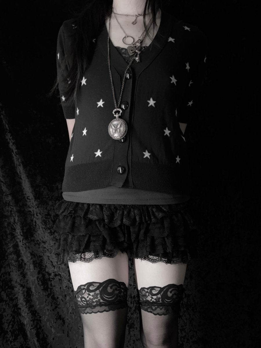 Stars Knit Cardigan - MIDNIGHT FAE