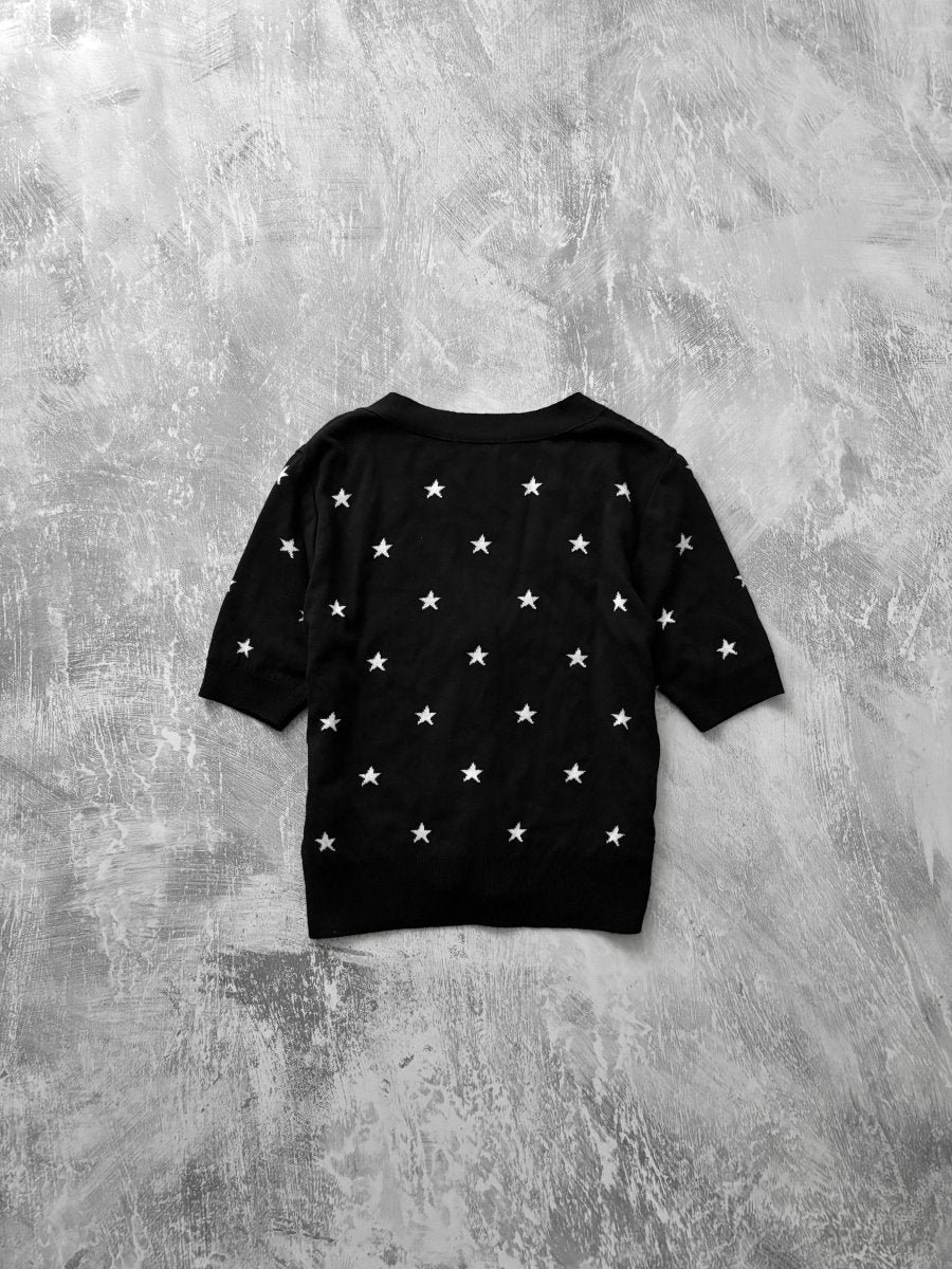 Stars Knit Cardigan - MIDNIGHT FAE