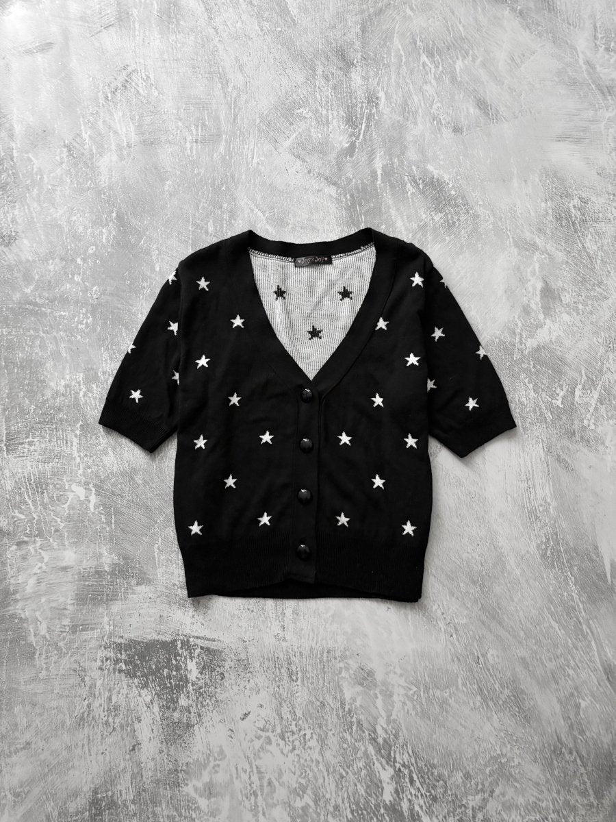 Stars Knit Cardigan - MIDNIGHT FAE