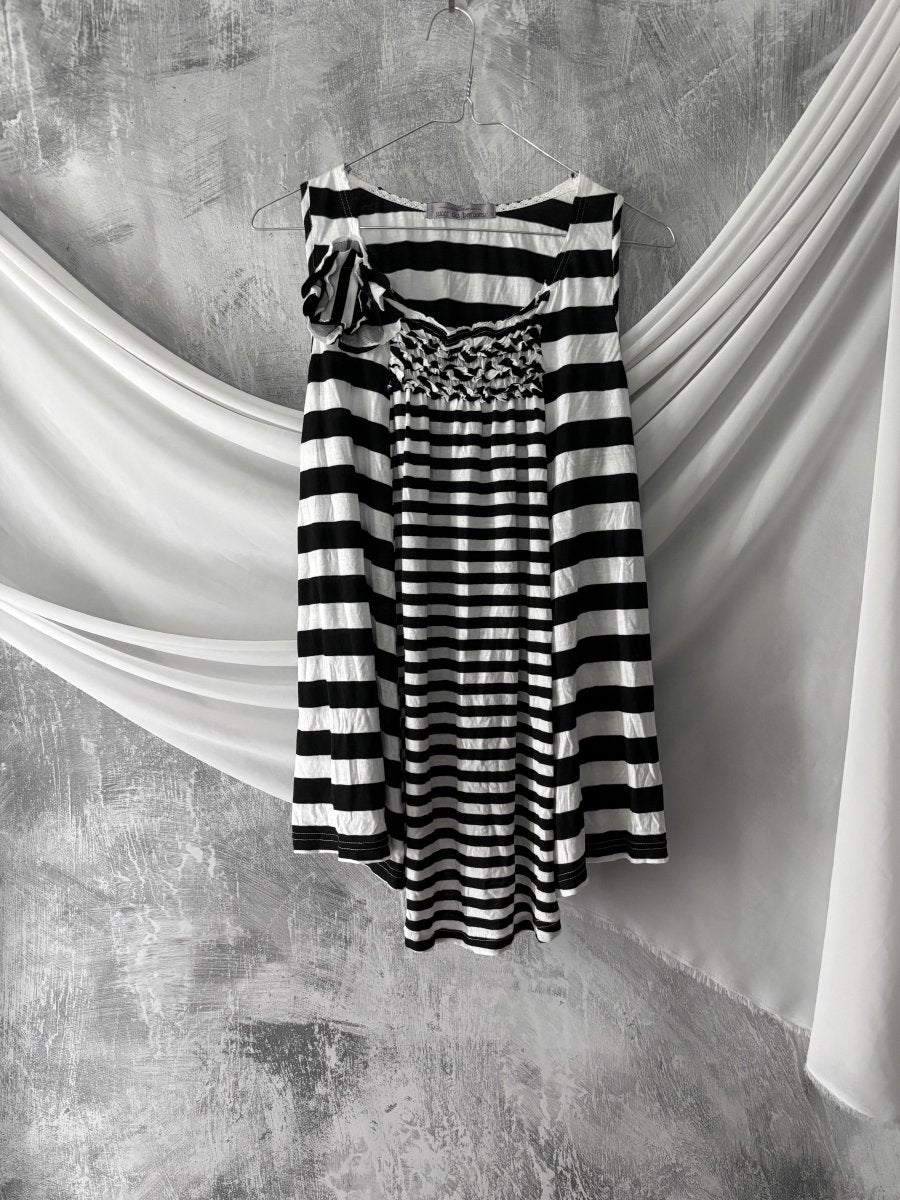 Sucer Striped Dress - MIDNIGHT FAE