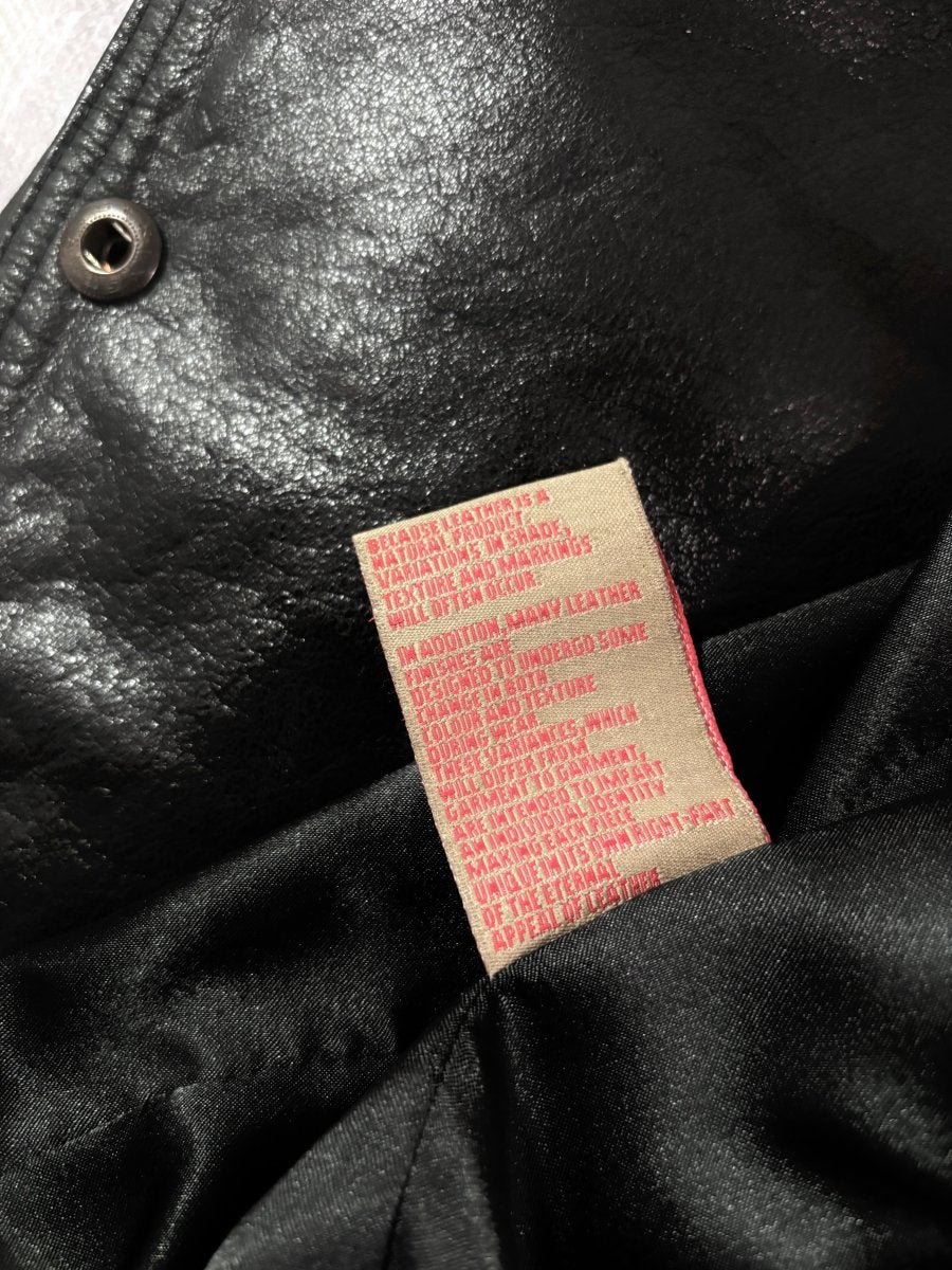 The Overlap Leather Jacket - MIDNIGHT FAE