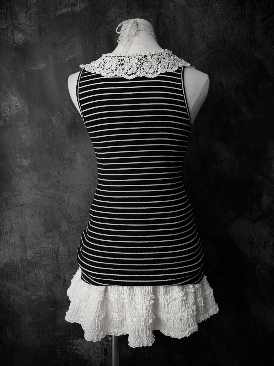 Trinket Collared Top - MIDNIGHT FAE